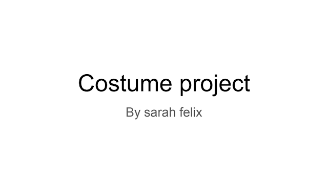 Nature Costume — Tech Theatre 3,4