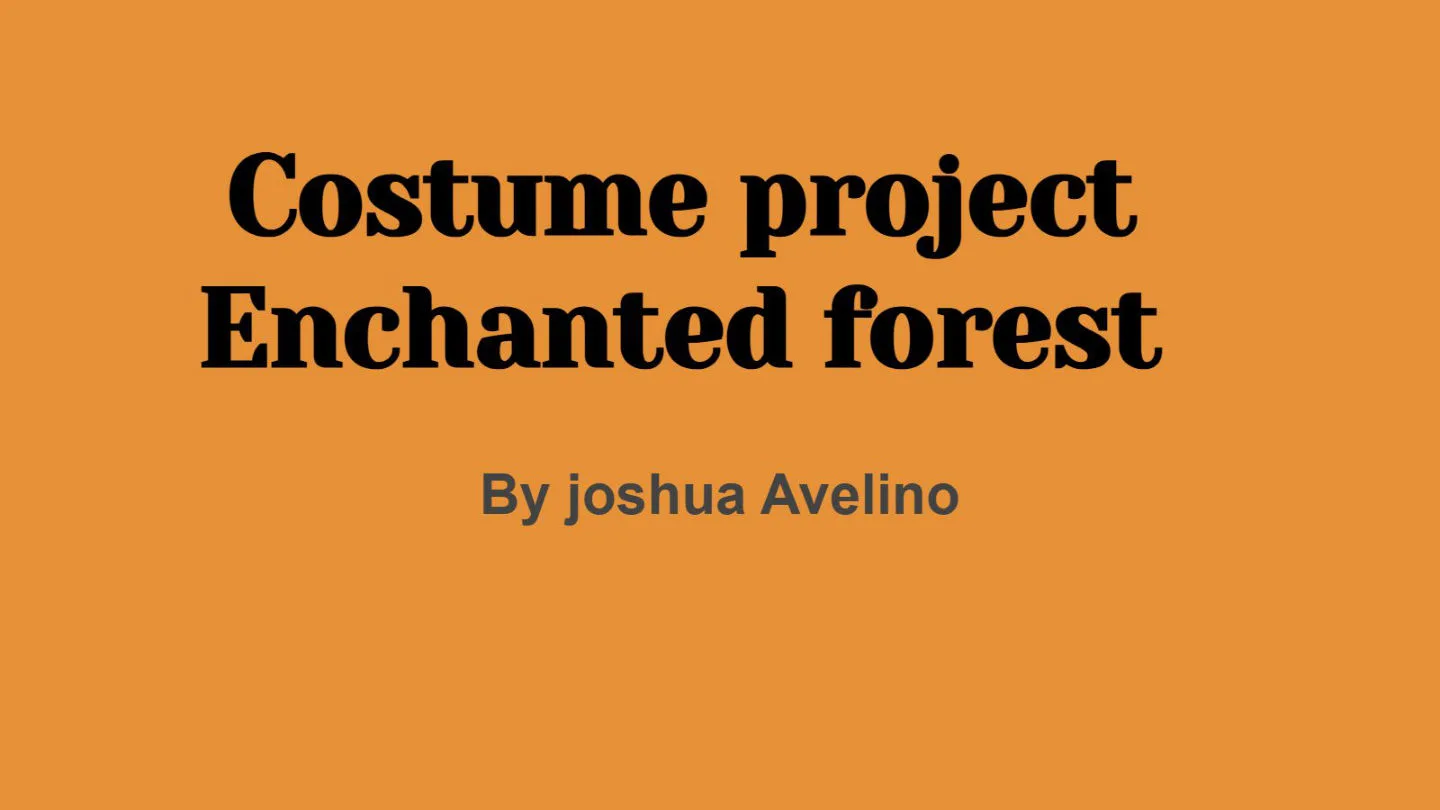 Costume Project — Tech 1,2